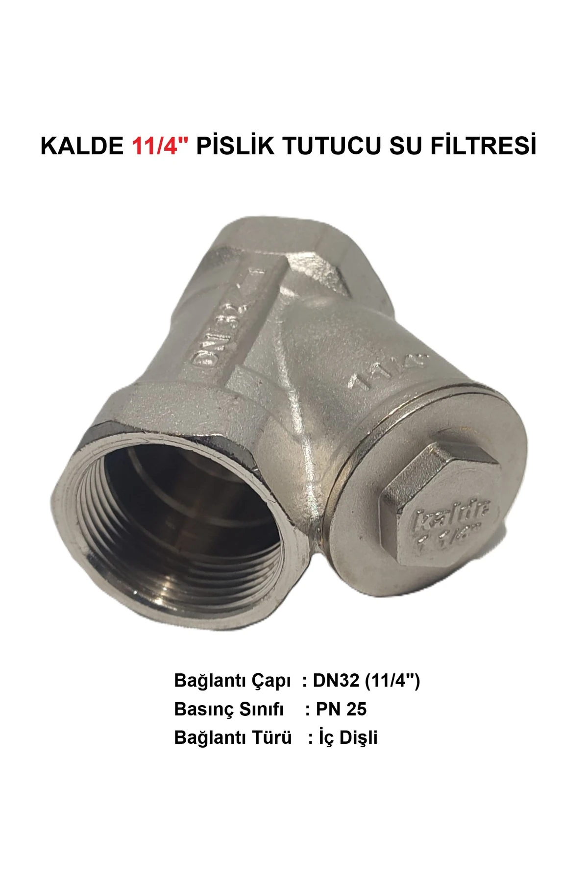 11/4" Sarı / Krom Pislik Tutucu Su Filtresi Dn32 - Threaded Strainer