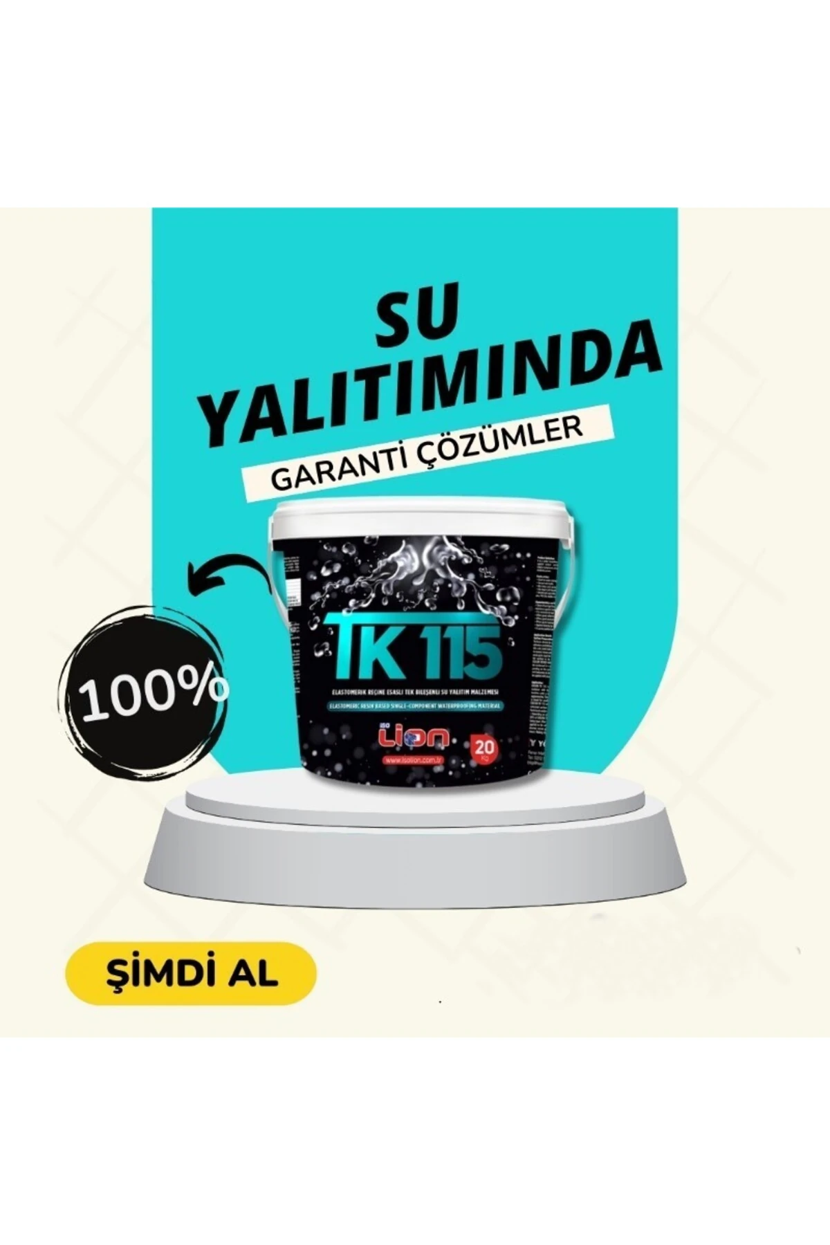 İsolion TK115 Reçine Esaslı Tek Bileşenli Su yalıtım Malzemesi (5-Kilogram)
