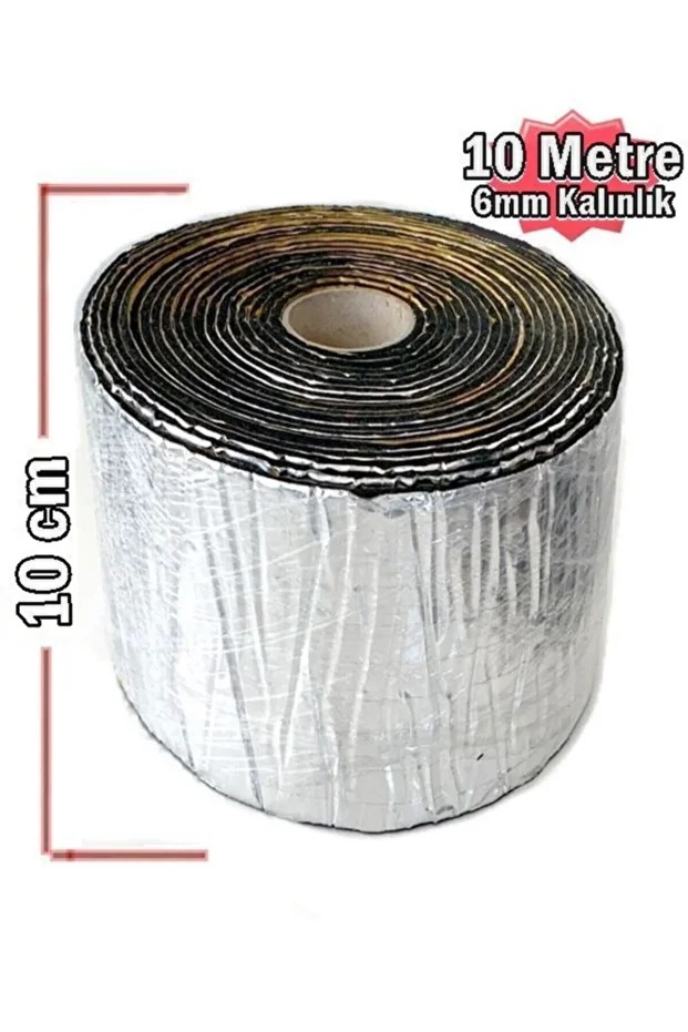 Folyolu Kauçuk Sünger 10cmx10metre 6mm Yapışkanlı Araç Oto Ses Isı Yalıtım Bandı
