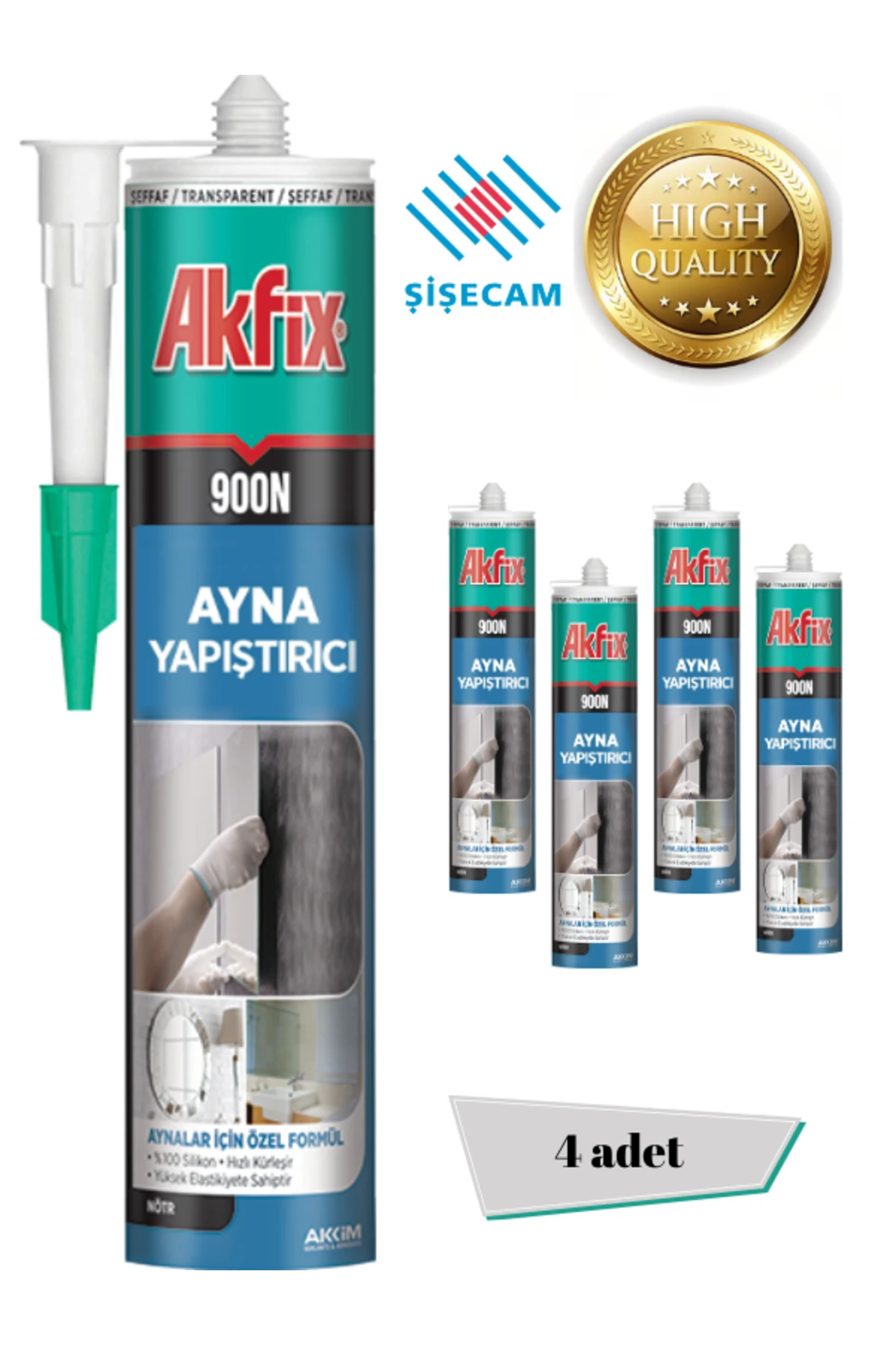 900n Ayna Yapıştırıcı (şişecam Onaylı ) 4 Adet