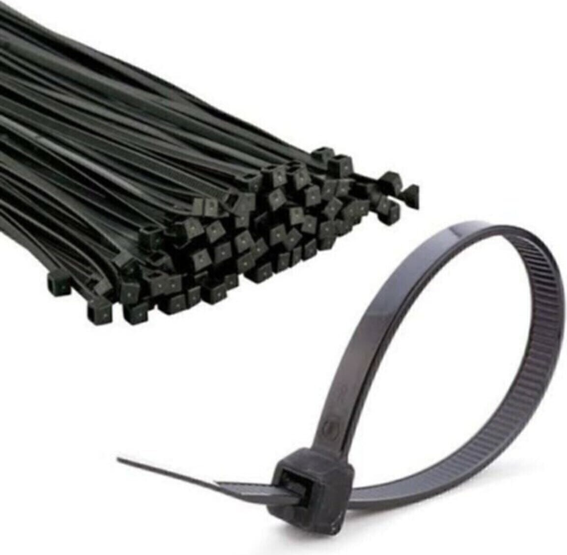 Siyah Kablo Bağı , Plastik Kelepçe , Cırt Kelepçe 3,6 x 200 Mm. (100 Adet)