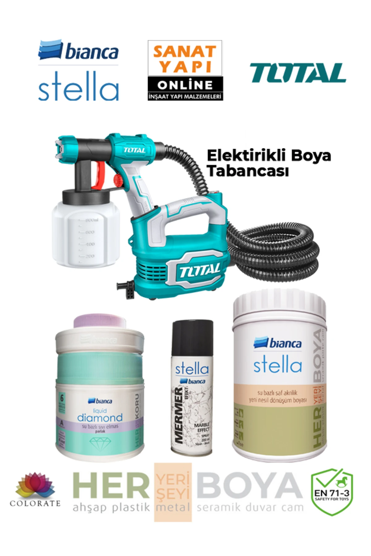 Boya Tabancalı Stella Setler 1LT