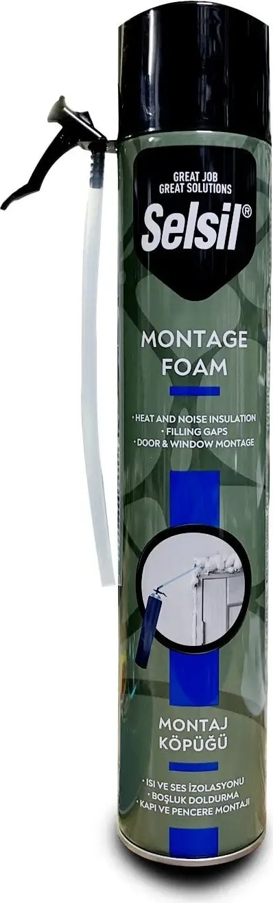 750ml Yüksek Mukavemetli Pipetli Sarı Montaj Köpüğü