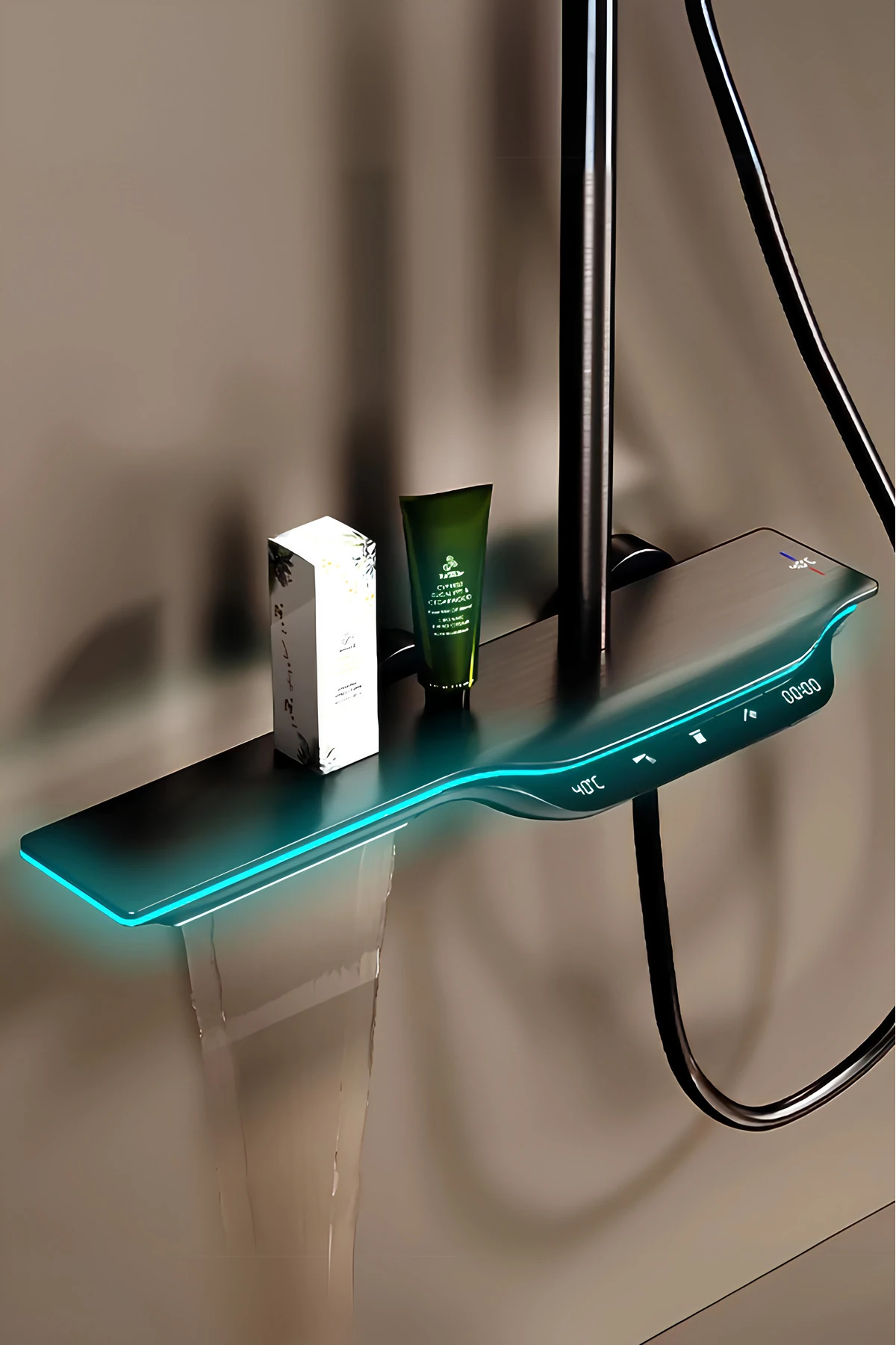 Dijital Led Göstergeli Termostatik Akıllı Piyano Duş Seti Tepe Duş Seti