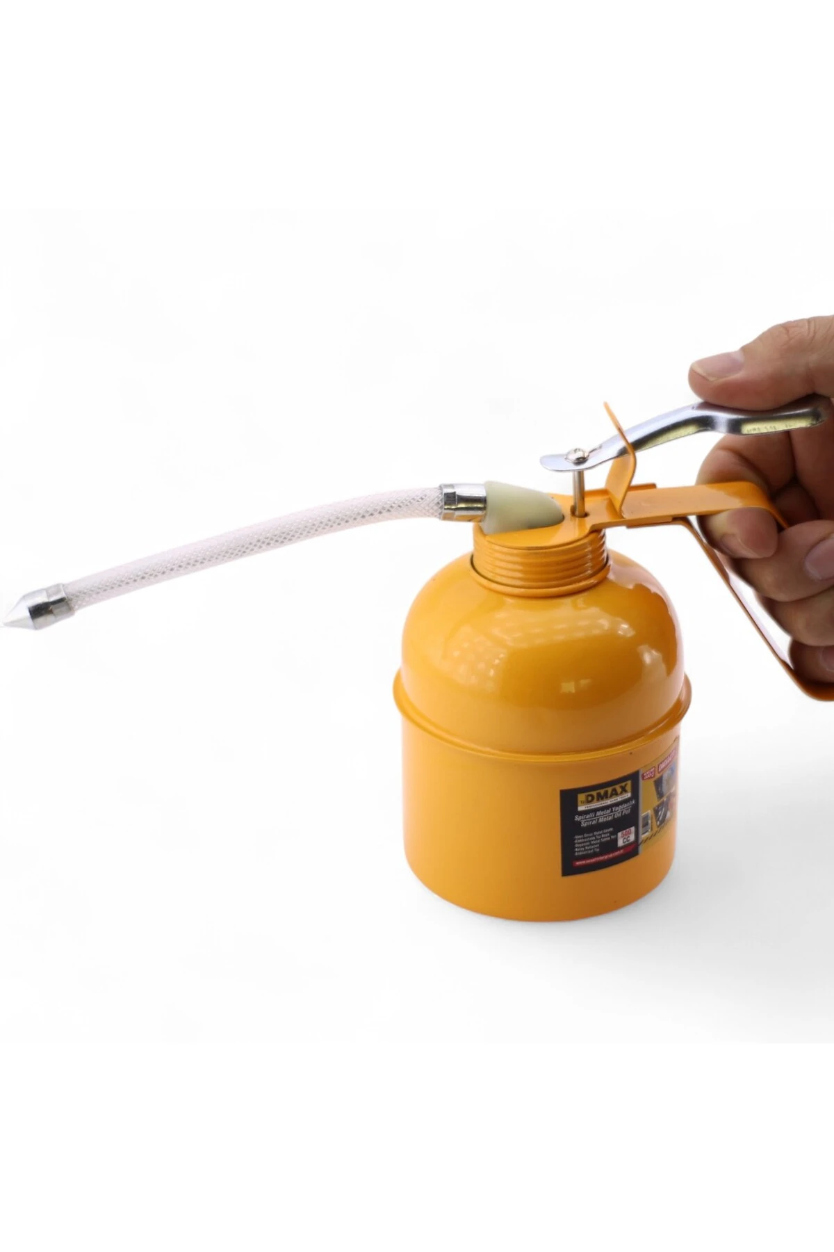 Madeni Yağdanlık 500 ml Araba Makine Atölye Yağdanlığı Spiralli Metal Gövdeli Uçlu Yağ Pompası