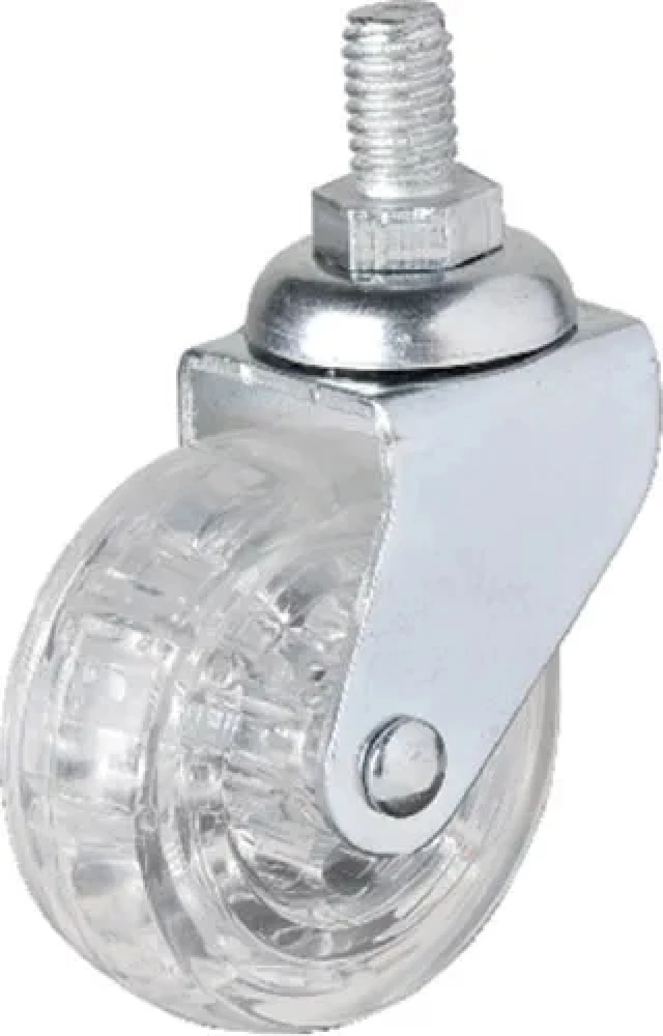 326 - 50X20 mm Şeffaf Makaralı Vidalı Teker 4 Adet