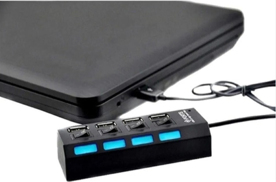 USB 2.0 Çoklayıcı Adaptör - Dayanıklı Plastik Malzeme, 40 cm Kablo Uzunluğu