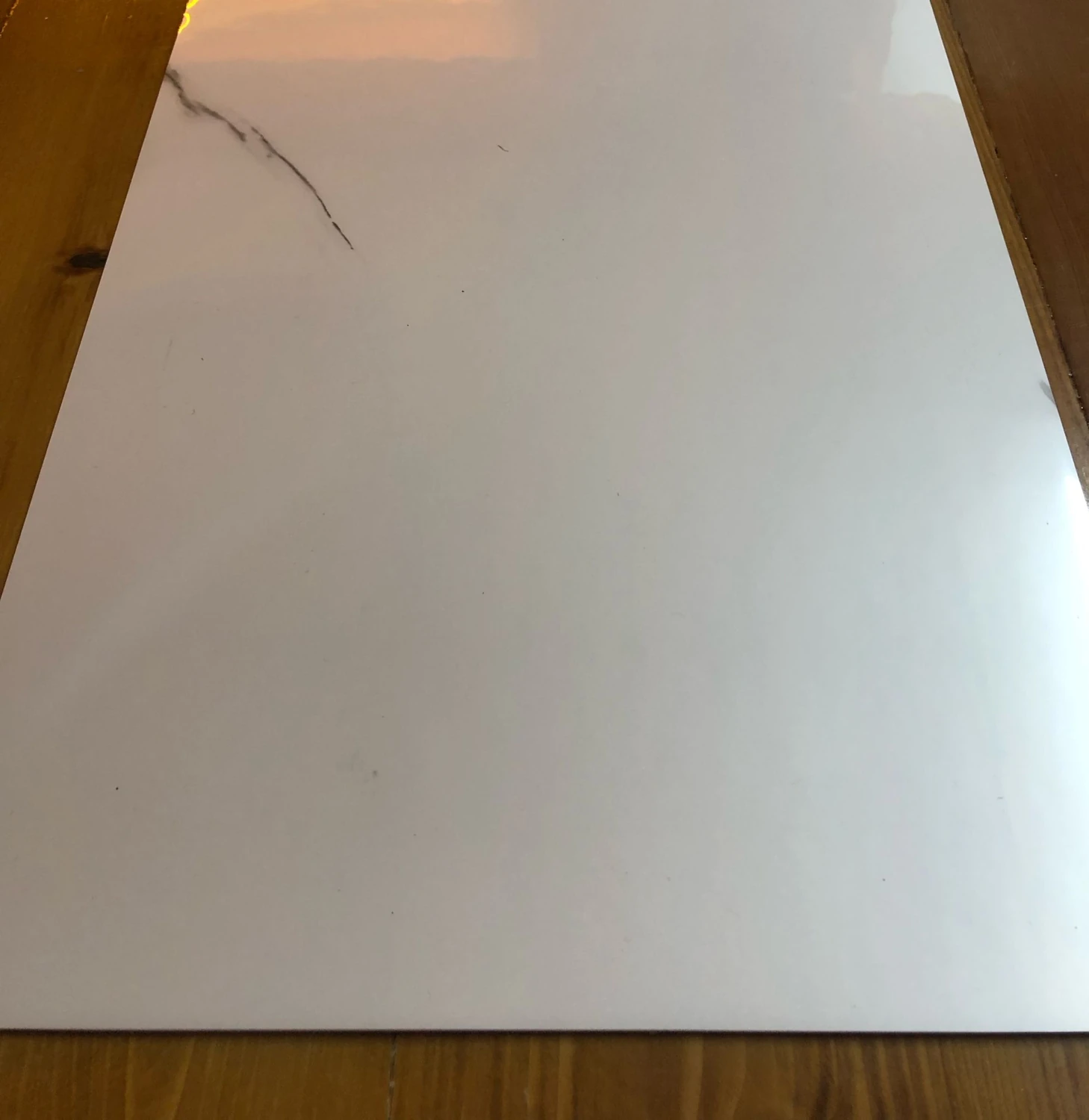 30X60CM Beyaz Mermer Desenli Kendinden Yapışkanlı Seramik Desen Banyo Wc Kaplama Pvc Duvar Paneli