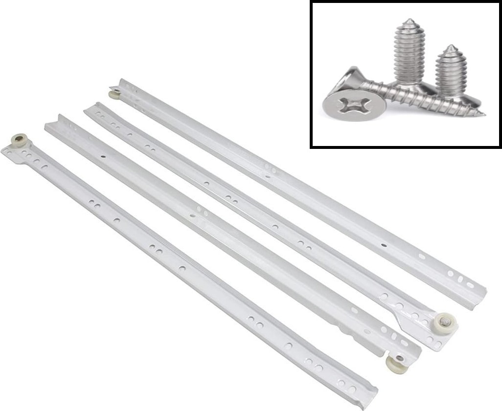 Beyaz Klasik Ray 1 Çekmecelik (Takım) 50 cm