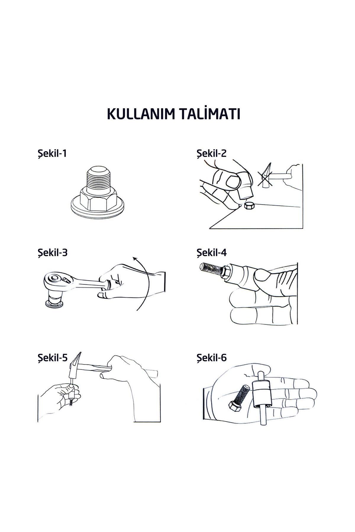 İZELTAŞ 1/2" Twist Lokma Seti Hasarlı Civata, Somun Sökme 10 Parça
