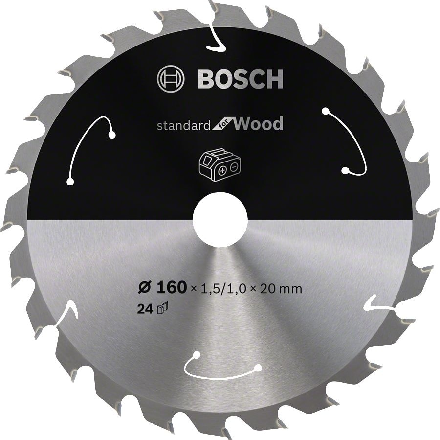 BOSCH - Standard For Serisi Ahşap Için Akülü Daire Testere Bıçağı 160*20 mm 24 Diş