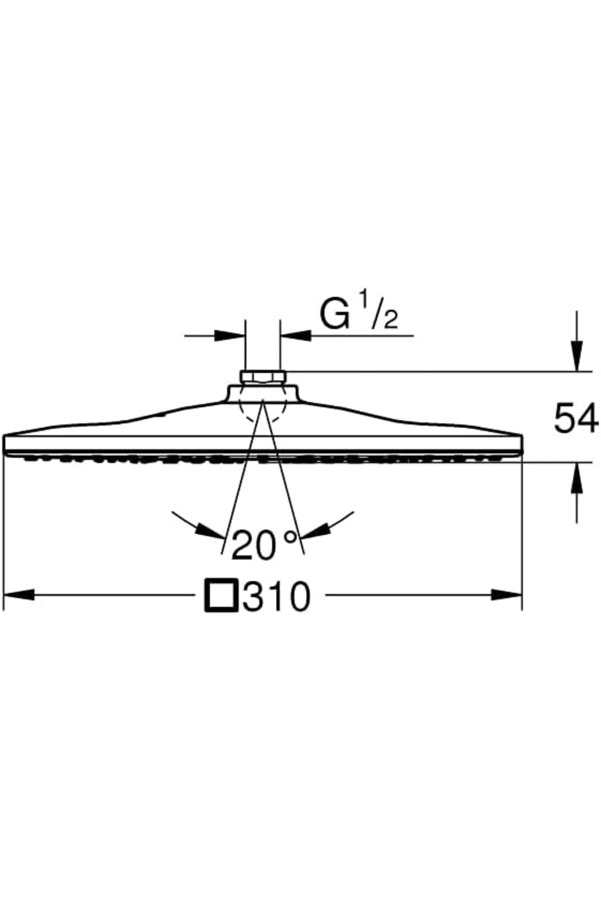 Tepe Duşu 31x31 cm Rainshower Krom - 26567000