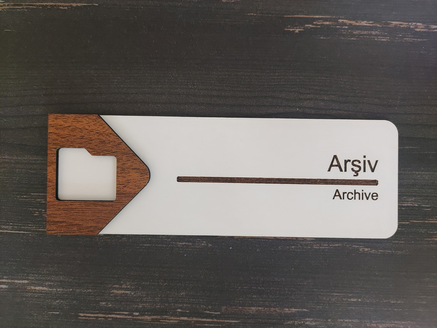 Arşiv Ofis Oda Kapı İsimliği Yönlendirme Tabelası Levhası Kişiselleştirilebilir
