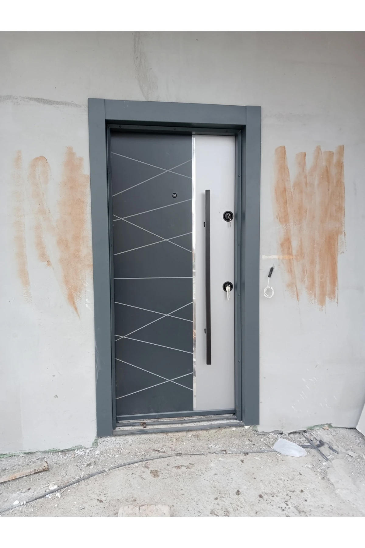 Kompozit Dış Mekan Çelik Kapı Sağ