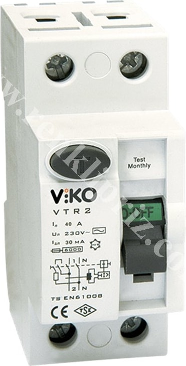 2X40 Amper 30 Ma Kaçak Akım Rölesi VTR2-4030