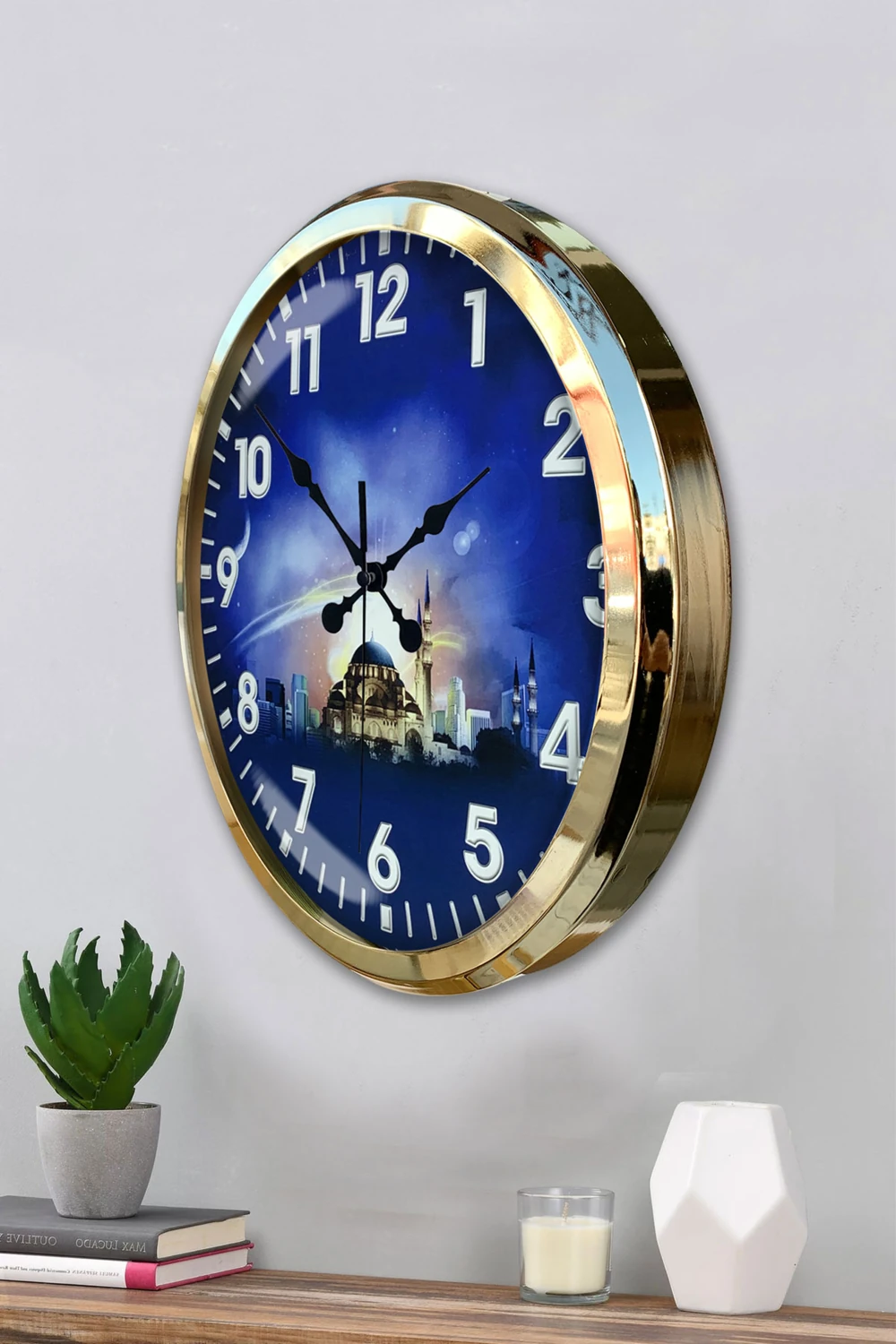 52 cm Gold Metal Islam Duvar Saati