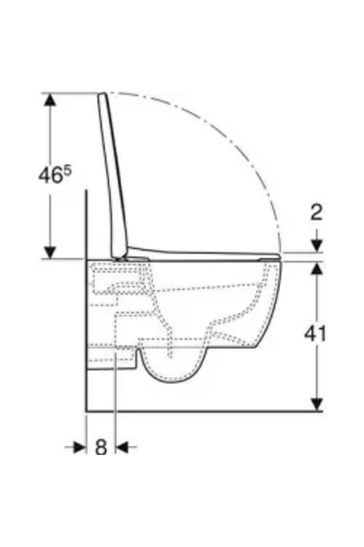Icon Klozet Asma Kanallı 53cm Kapak Hariçtir Beyaz 501.003.00.1