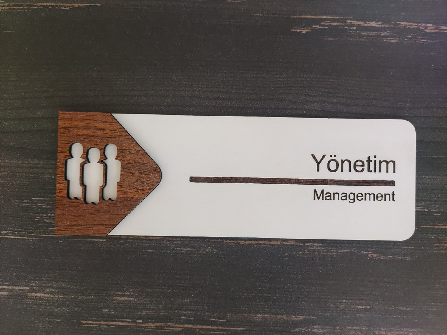 Yönetim Ofis Oda Kapı İsimliği Yönlendirme Tabelası Levhası Kişiselleştirilebilir
