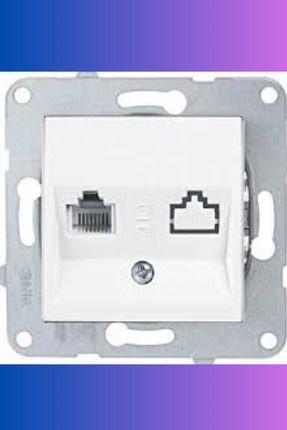 Karre Beyaz Nümeris F Prizi 2 Girişli(Çerçevesiz)