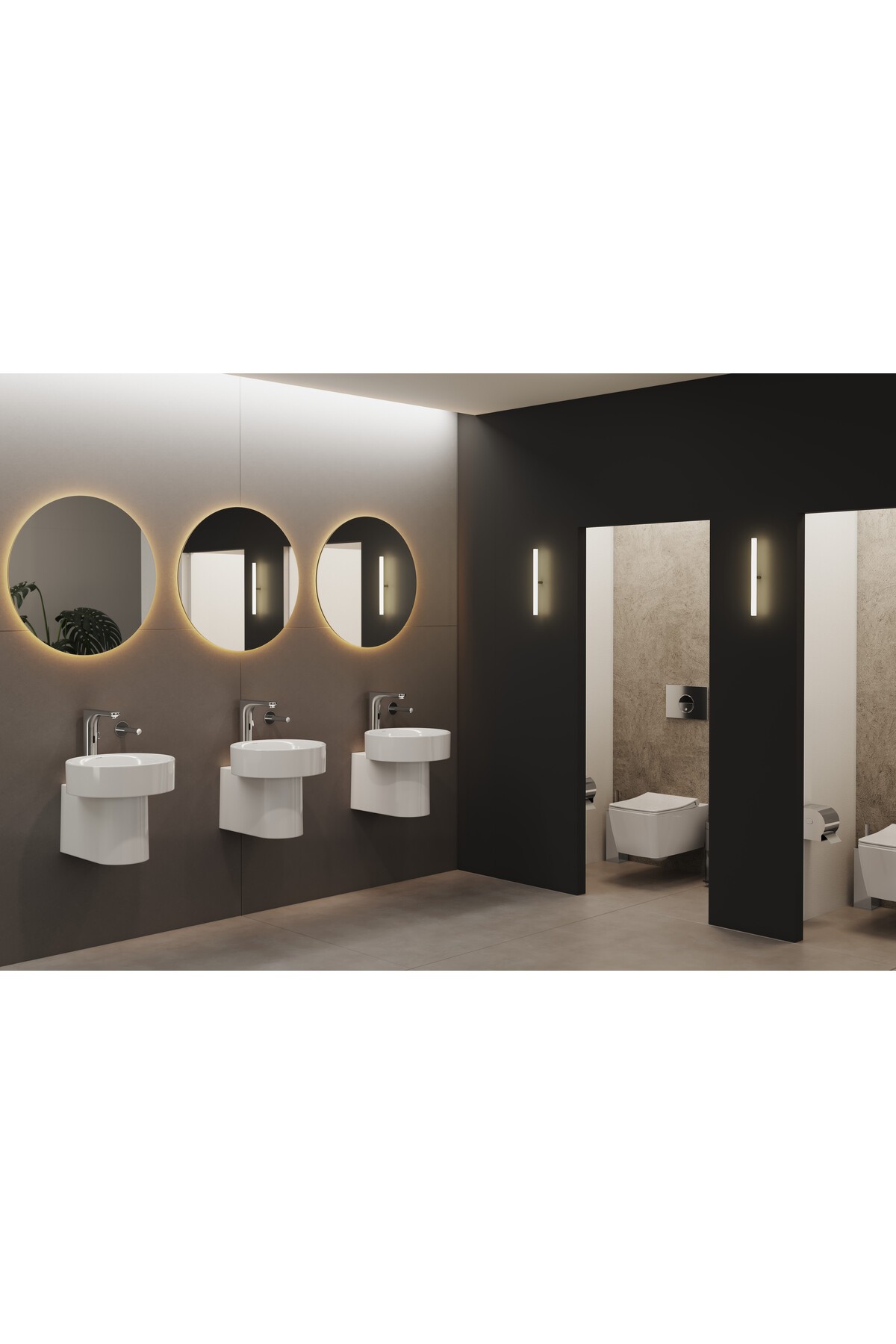 Origin A47221 Temassız Çanak Lavabo Bataryası, Elektrikli, Çift Su Girişli, Krom