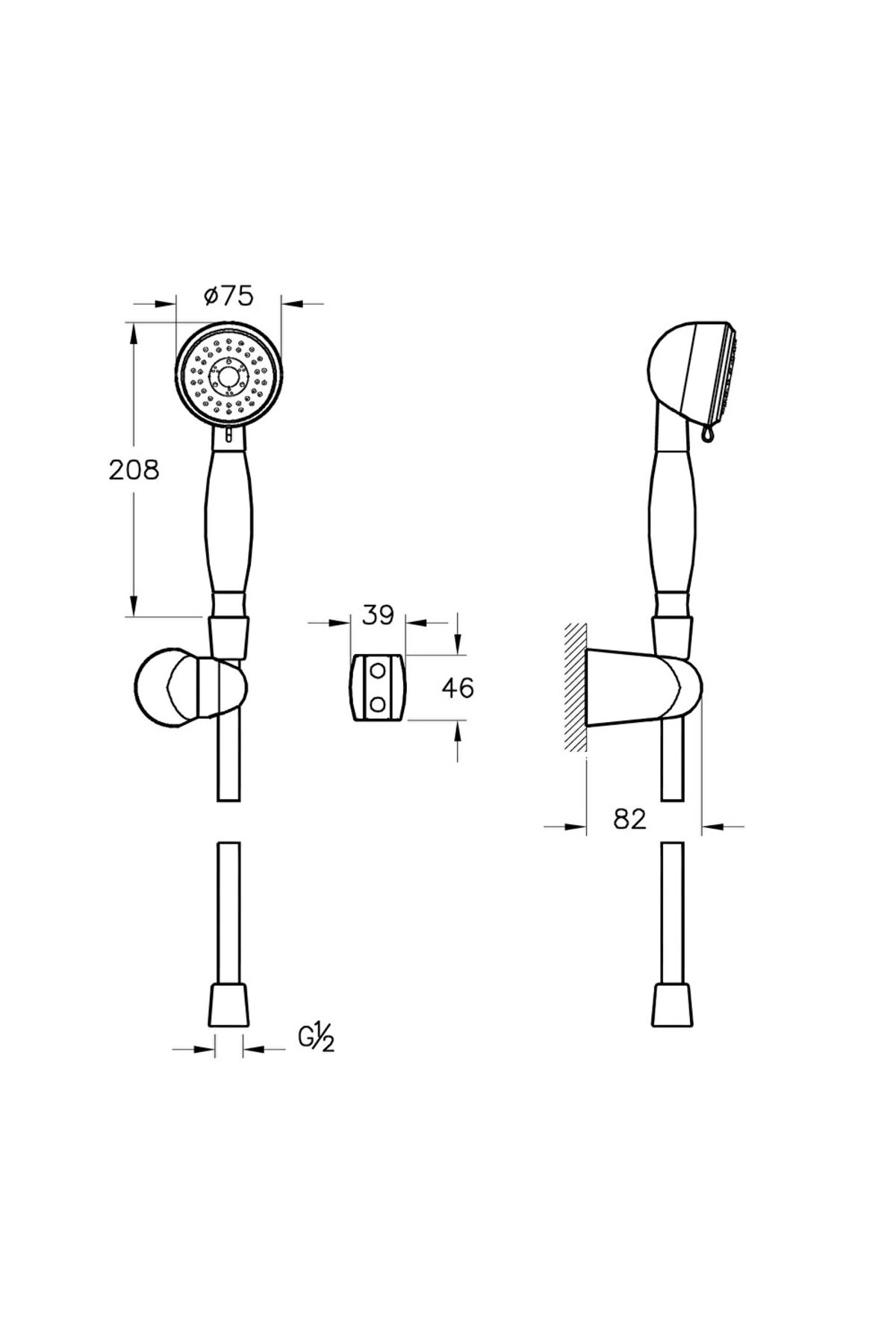 Elegance A4565823 3f El Duşu Takımı, Altın