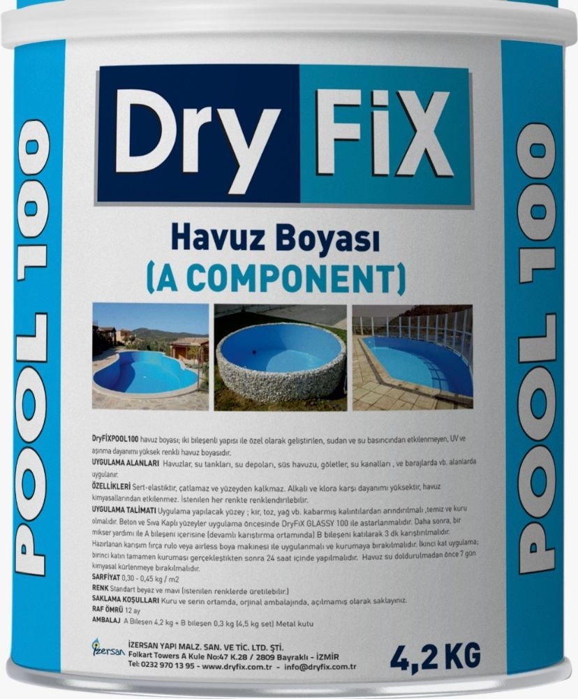 Pool 100 Havuz Boyası Mavi 4,5 Kg/set