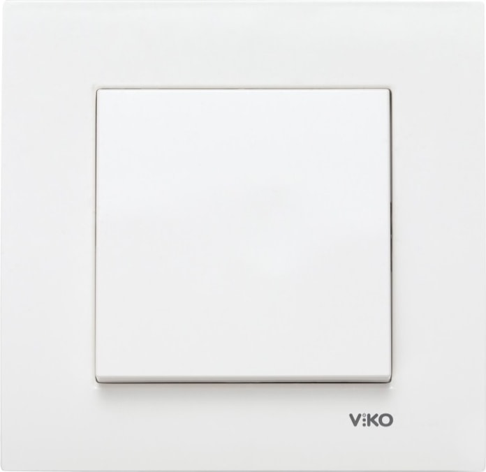 Karre Seri Beyaz Renk Tekli Anahtar Çerçeve Dahil 5 Adet