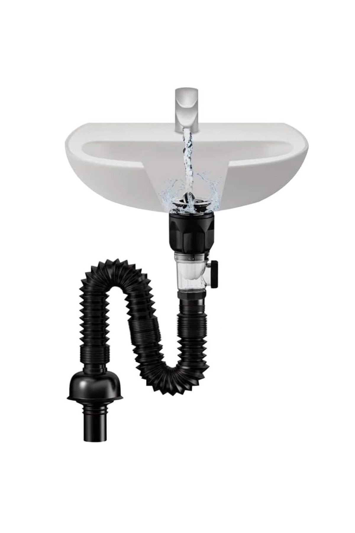 Mutfak ve Banyo İçin Koku ve Tıkanma Önleyici Lavabo Gider Borusu  Hızlı Tahliye Sağlam ve Dayanıklı