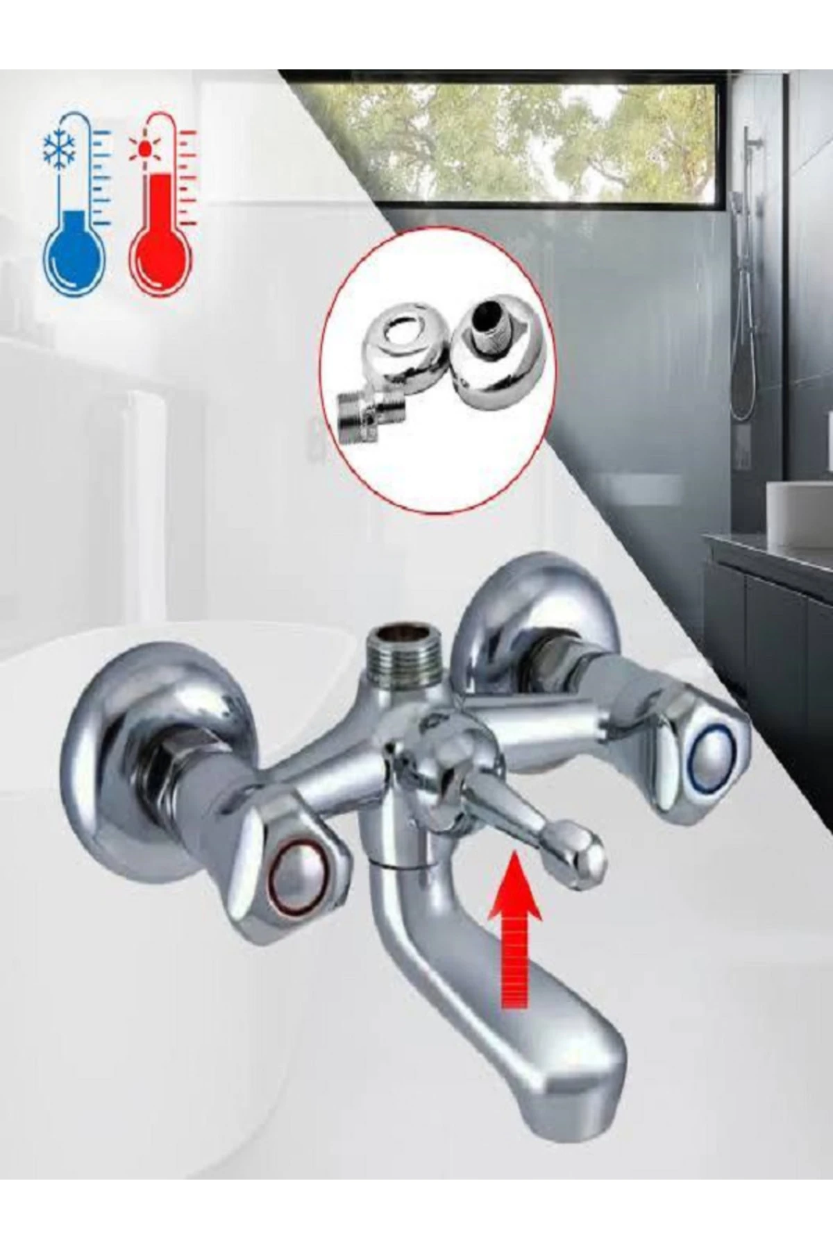 Kare Tepe Duş Seti Yağmurlama Duş Robotu Eski Tip Banyo Bataryası