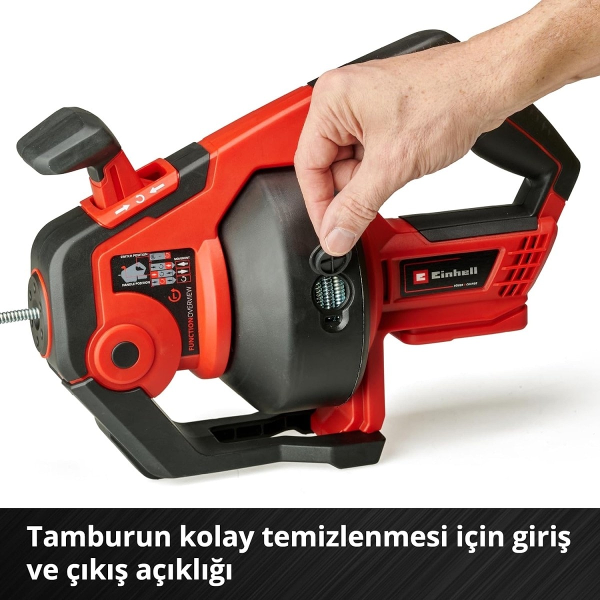 Akülü Boru Açma Makinesi TE-DA 18/760 Li-Solo Power X-Change (18 V, Li-Ion, 7,6 m temizlik spirali, 16-55 mm çapındaki borular için uygun, akü ve şarj cihazı dahil değildir) - 4514160