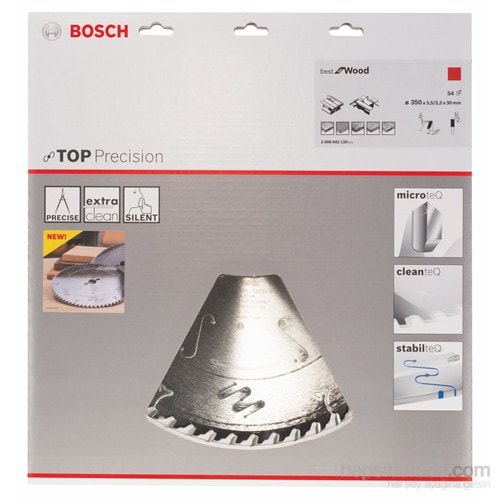 BOSCH - Best Serisi Hassas Kesim Ahşap İçin Daire Testere Bıçağı - 350 X 30 X 3,5 Mm, 54 Diş
