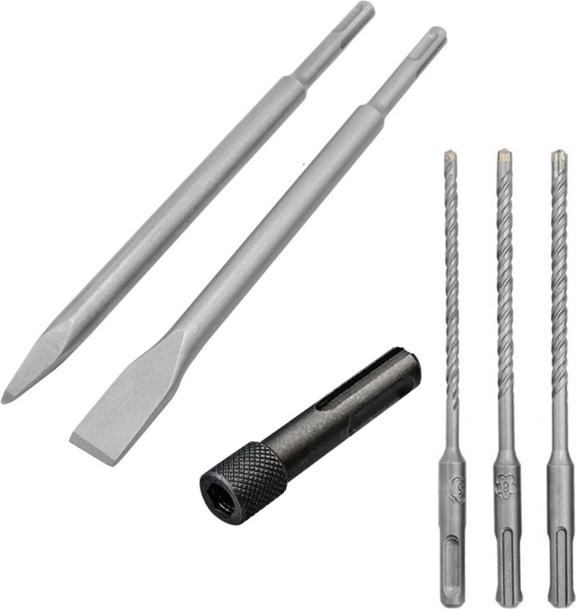 Kırıcı Delici Hilti İçin Sds Plus Elmaslı 3lü Matkap Ucu Murç Keski Sds Vidalama Bits Adaptör Seti
