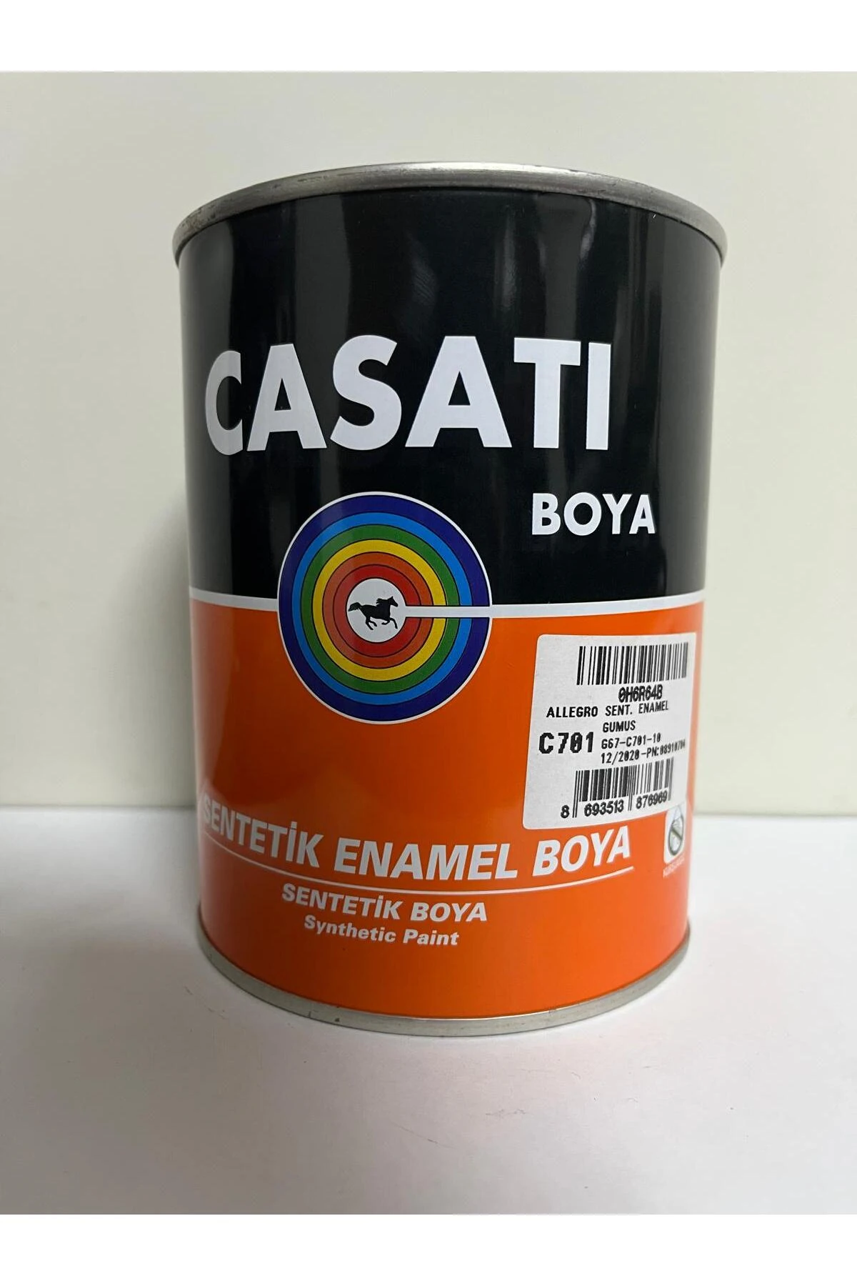 CASATİ ENAMEL SENTETİK YAĞLI BOYA GÜMÜŞ 0,75 LT