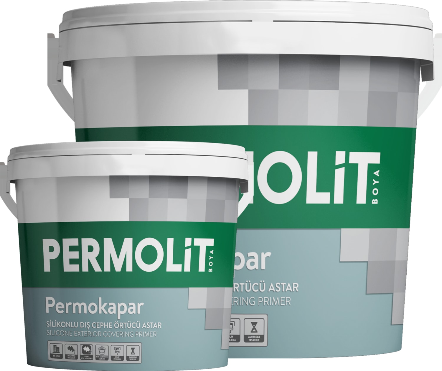 Permokapar Silikonlu Dış Cephe Örtücü Astar Beyaz 3,5kg - 10KG - 20KG | Minimum Boya Sarfiyatı, Renk Dalgalanmasını Önler