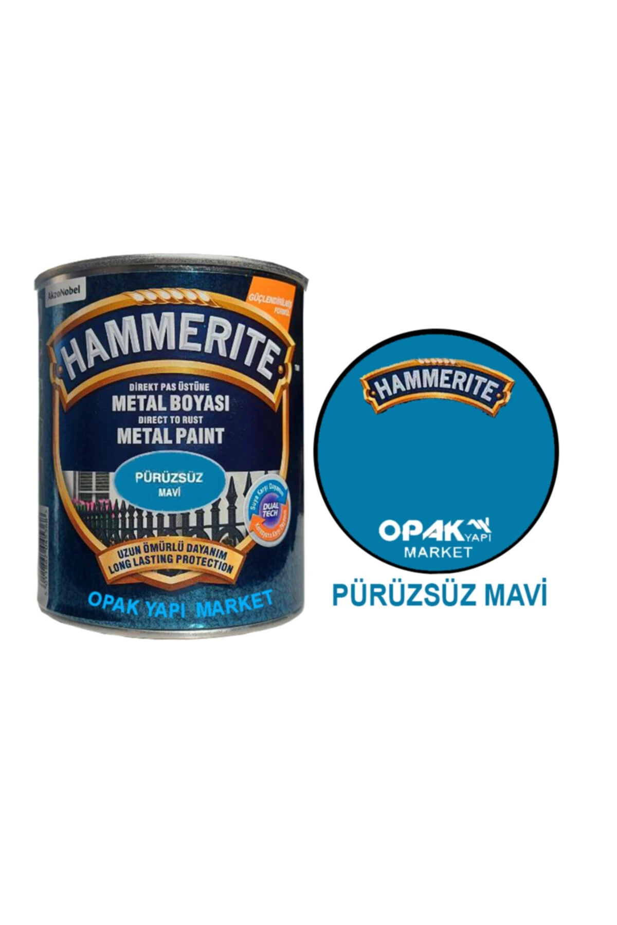 Hammerite Düz Mavi 0,75lt (1 Kg)
