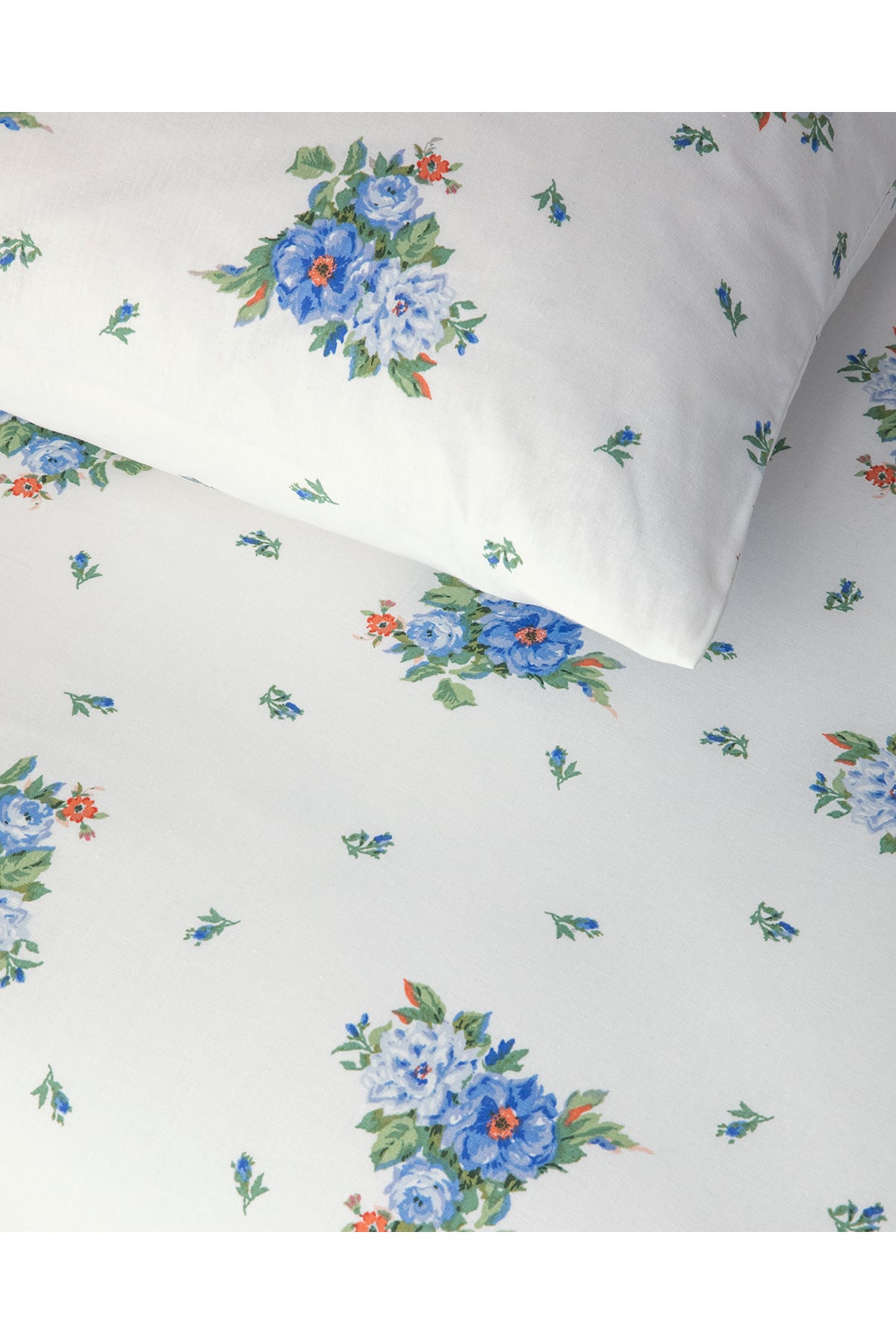 Fragrant Flowers King Size Nevresim Seti Mavi