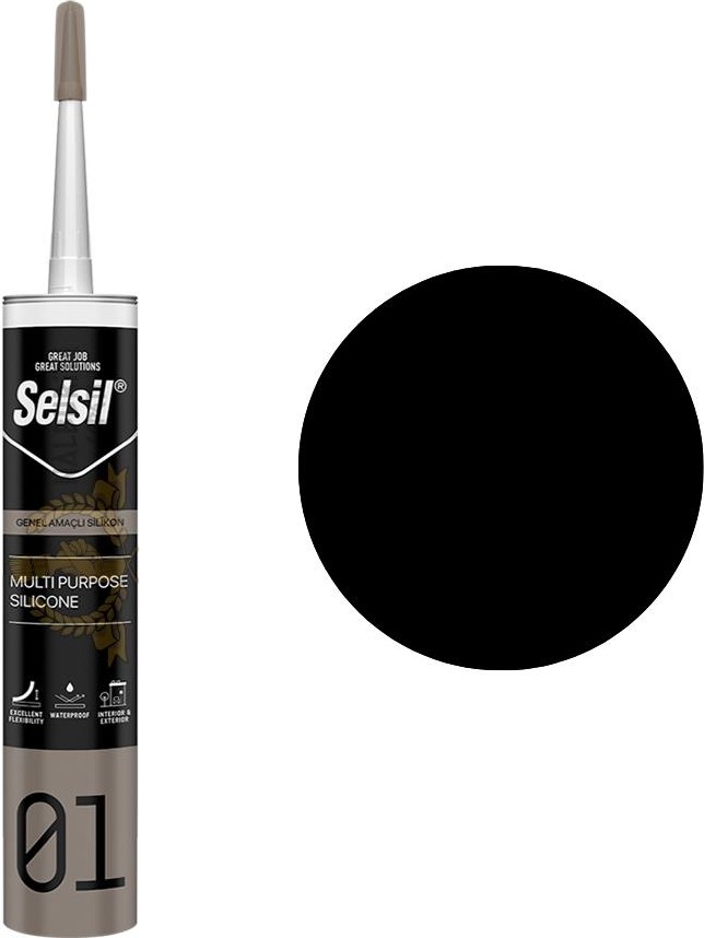 Genel Amaçlı Silikon Siyah 280 Gr. - 1 Adet