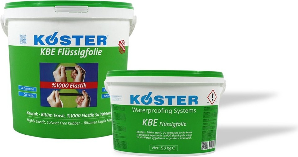 Koster 5 kg Kbe Flüssigfolie Kauçuk - Bitüm Esaslı, Uv Dayanımlı Su Yalıtımı Ürünü