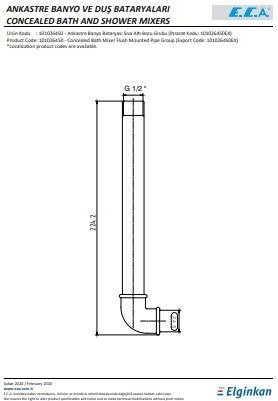 Eca Ankastre Banyo Bataryası Sıva Altı Boru Grubu 101026450