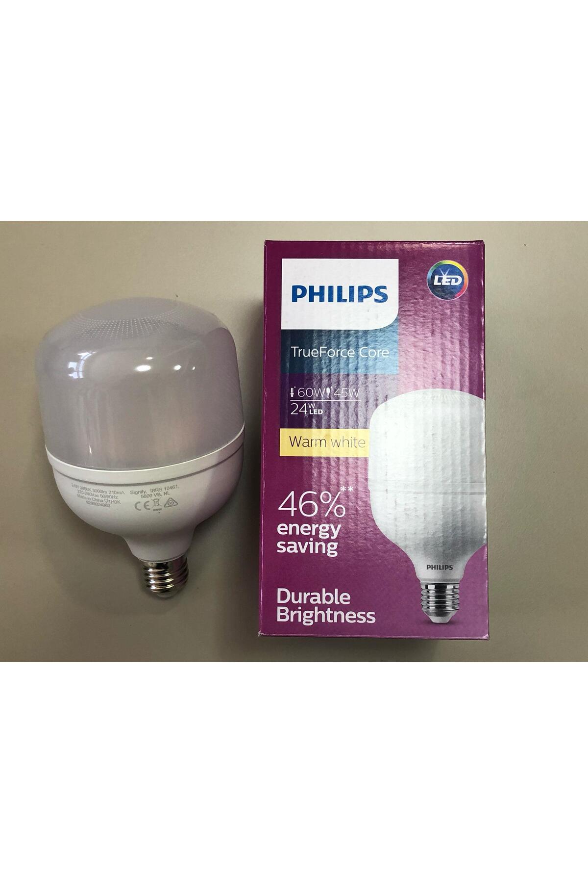 2 ADET PHILIPS TRUEFORCE 24W =3000 LÜMEN E 27  3000KELVİN LED 15,000 SAAT