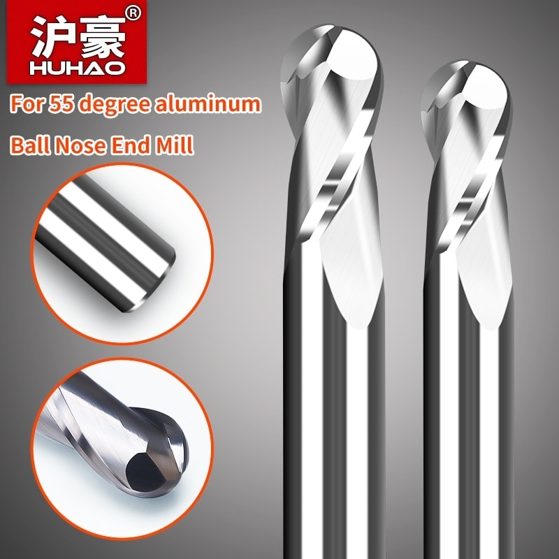H711606100 Huaho 2 Flüt Bilyalı Uçlu Freze Kesme Planya Alüminyum Karbür Cnc Freze Kesici Yönlendirici Bit Ahşap Mekanik Aletler Için (Yurt Dışından)
