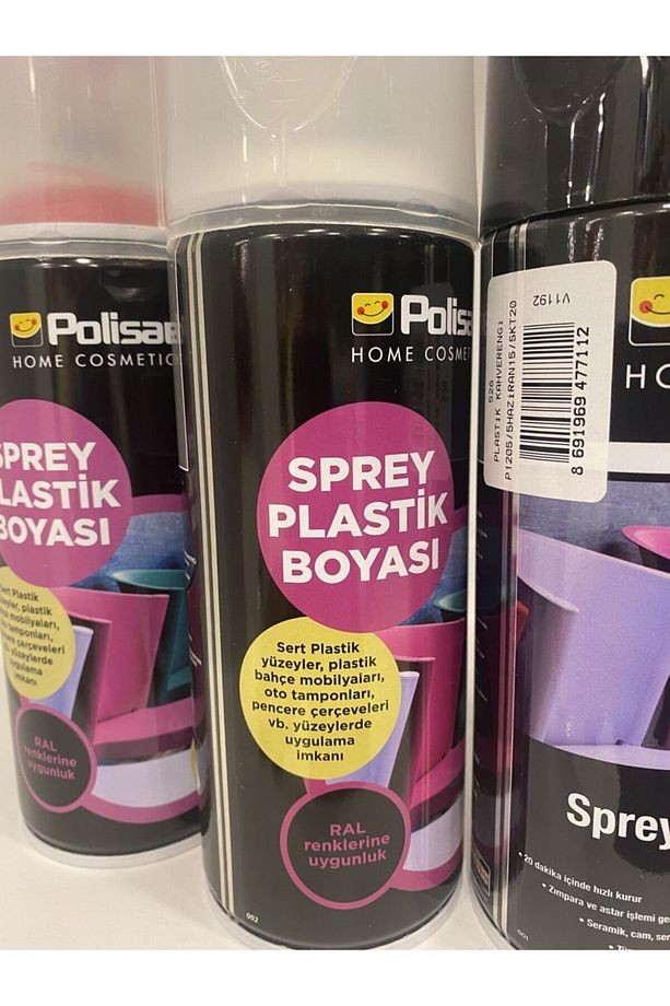 Mat Siyah Plastik Yüzey Sprey Boya 400 Ml