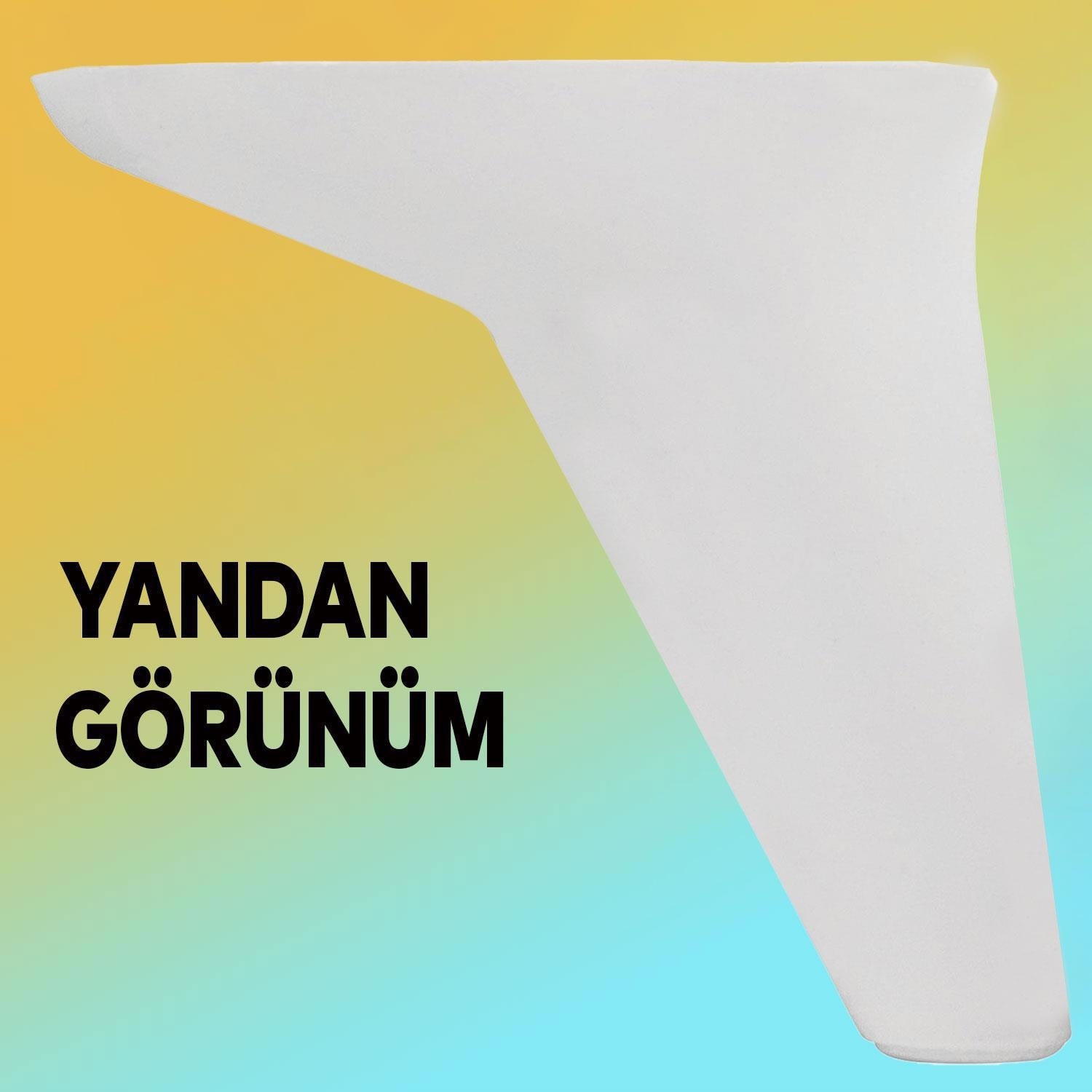 Aspen Mobilya Kanepe Koltuk Tv Ünitesi Baza Çekyat Yatak Ayağı Ayakları 12 Cm Beyaz Ayak (4 Adet)