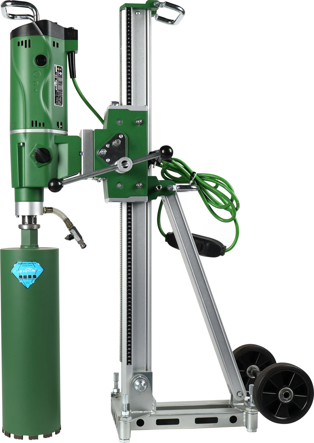 400 mm Delme Kapasiteli Akıllı LCD Ekranlı Endüstriyel Tip Açılı Karot Makinesi Seti