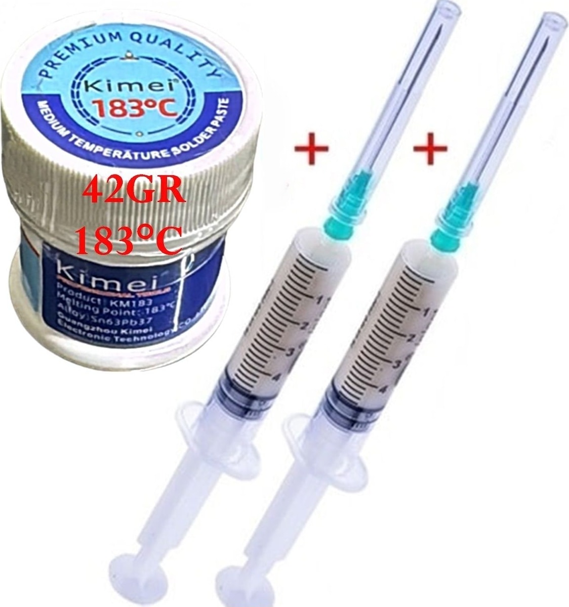 Solder Krem Lehim  183°C Sıvı Lehim 42 gr ve İkili Flux Lehim Toplama