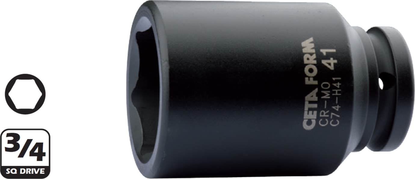 C74-H41 41Mm 3/4” 6 Köşe Derin Havalı Lokma Anahtar