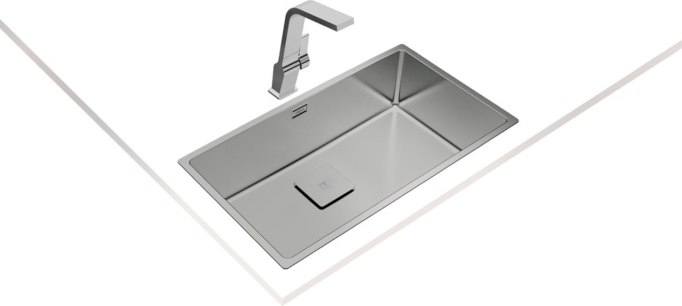 FLEXLINEA RS15 71.40 Ankastre/Tezgaha Sıfır/Tezgahaltı Eviye Paslanmaz Çelik 71 cm 115000011