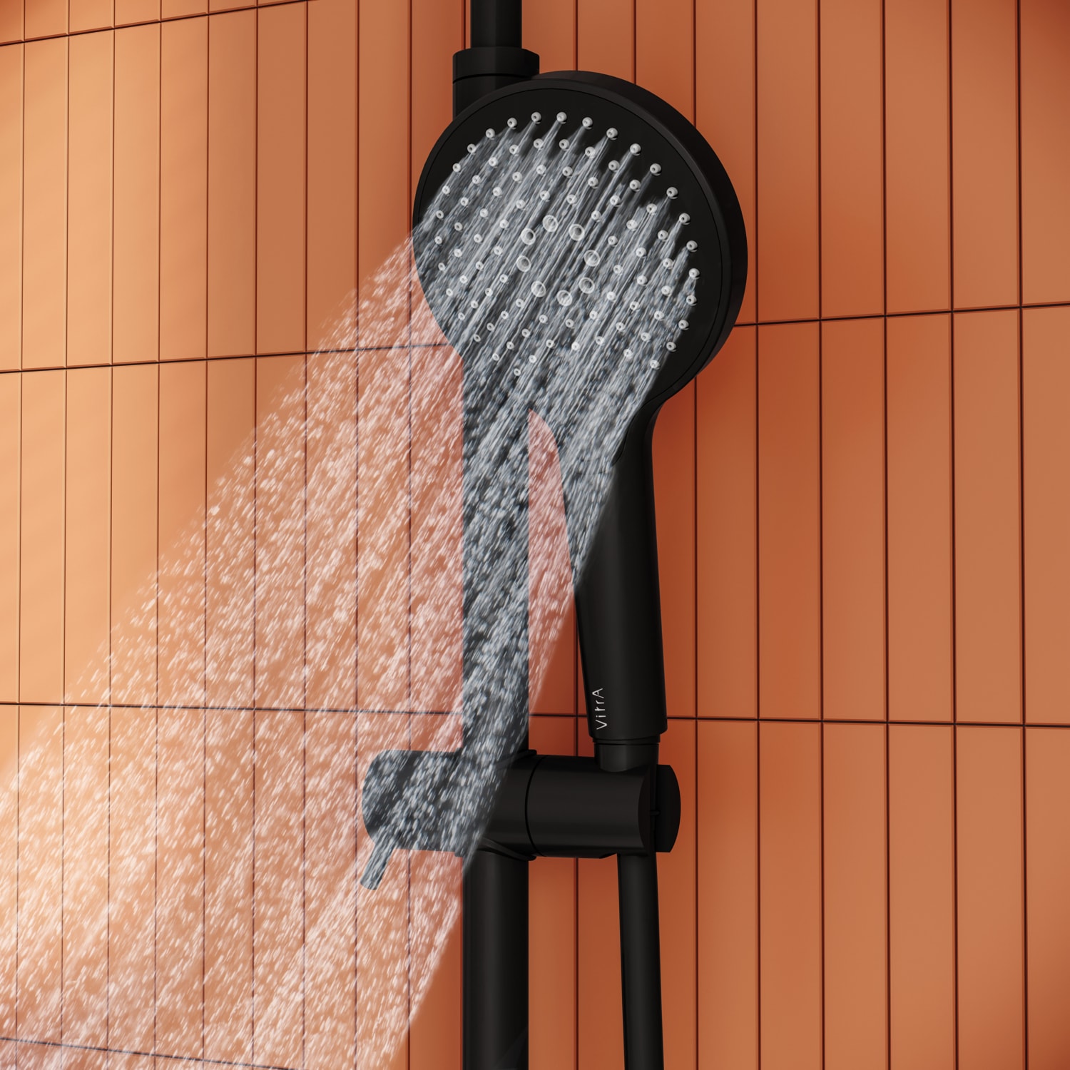 AquaHeat Bliss 240 A4720536 2F Termostatik Duş Sistemi, Mat Siyah