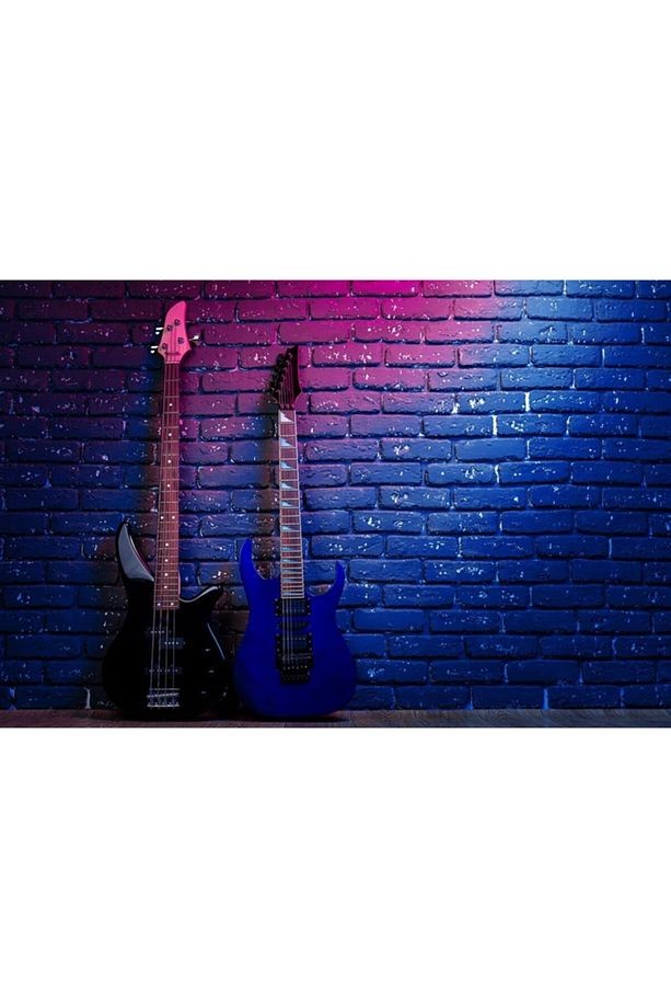 Renkli Gitarlar Müzik Temalı Duvar Kağıdı