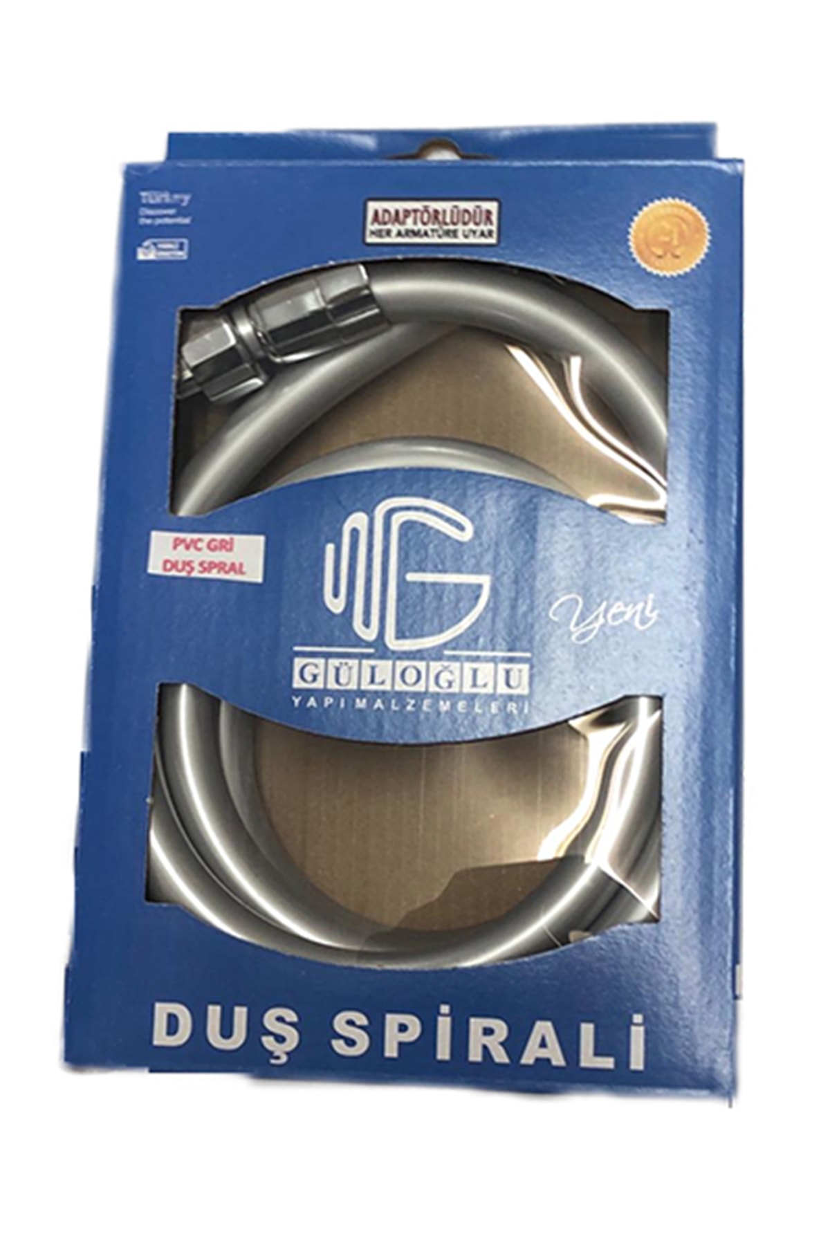 5 Yıl Garantili Pvc Gri Duş Sprali (150 Cm)